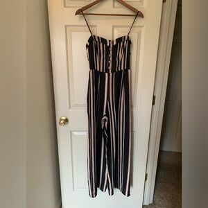 Striped Black and Pink Jumpsuit
